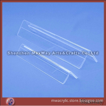 V-shaped clear lucite/acrylic menu holder